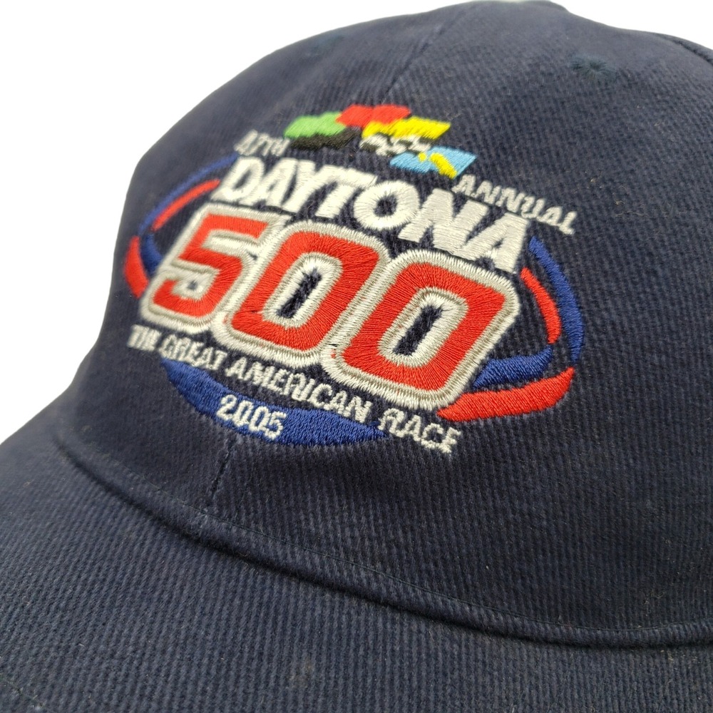 2005 NASCAR 47th ANNUAL DAYTONA 500 Navy Blue Adjustable‎ Baseball Cap Hat - Picture 2 of 9